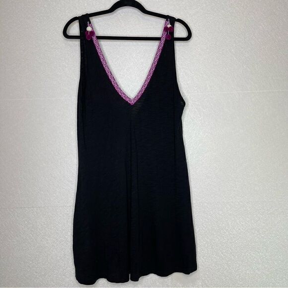 Pitusa V Neck Low Back Pom Pom Cover Up Beach Dress O/S - Picture 3 of 6